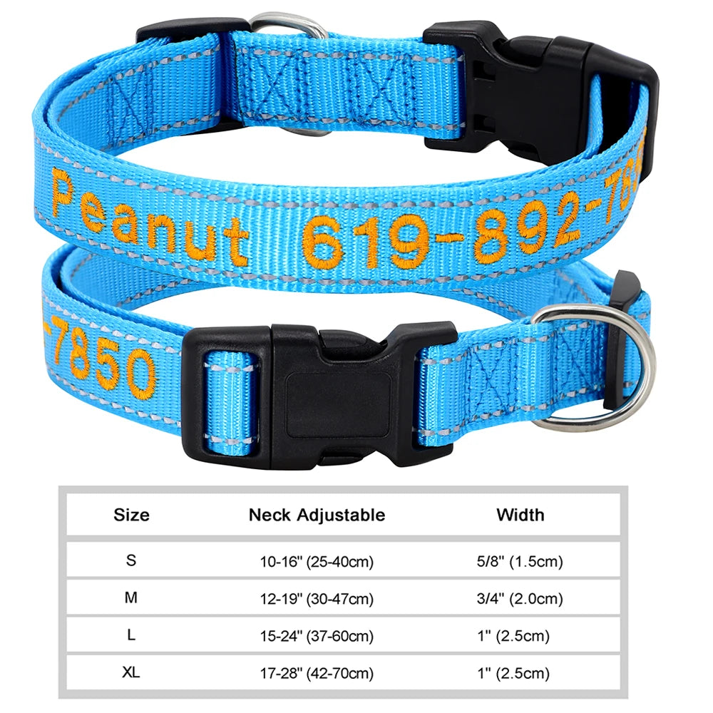 ✨ Personalized Dog Collar with Embroidered Name & Phone Number – Keep Your Pup Safe in Style!