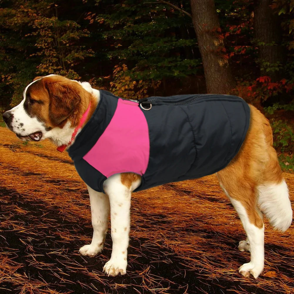 XL–7XL Warm Dog Winter Vest – Waterproof Puffer Coat for Large Breeds