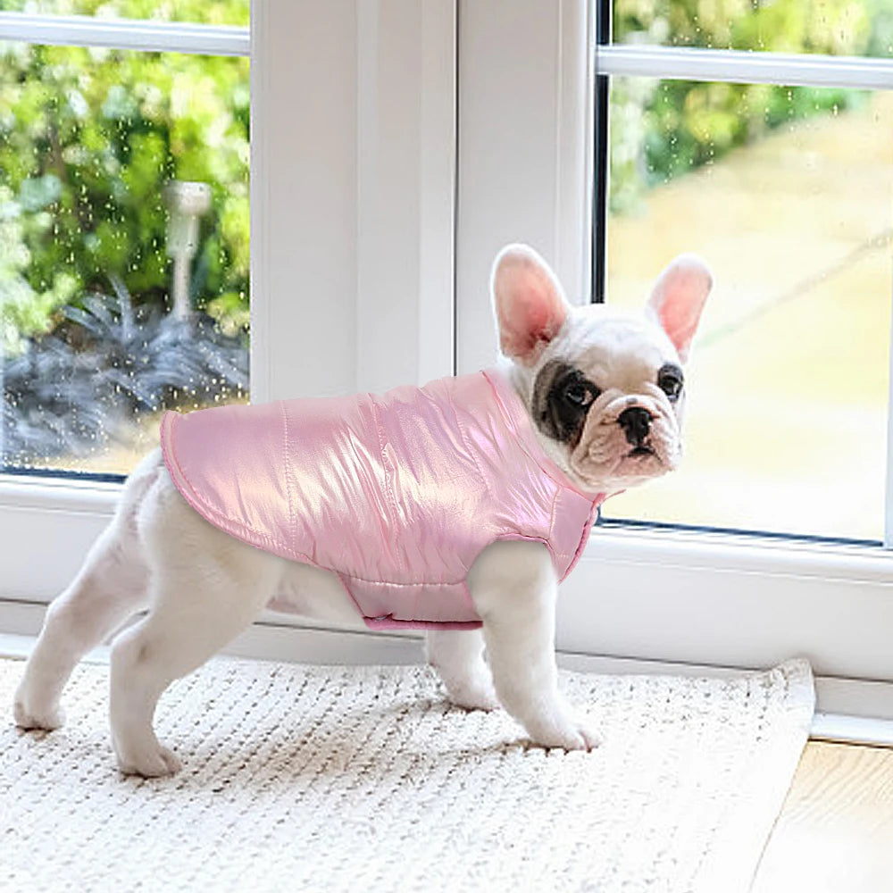 Waterproof Winter Dog Jacket – Quilted Puffer Vest for Small & Medium Dogs (Chihuahua, French Bulldog, Pug)