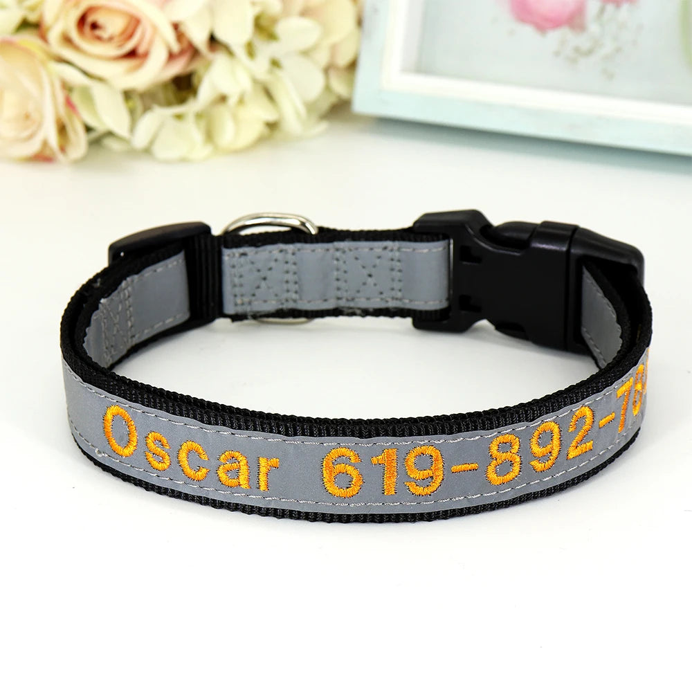 ✨ Personalized Dog Collar with Embroidered Name & Phone Number – Keep Your Pup Safe in Style!