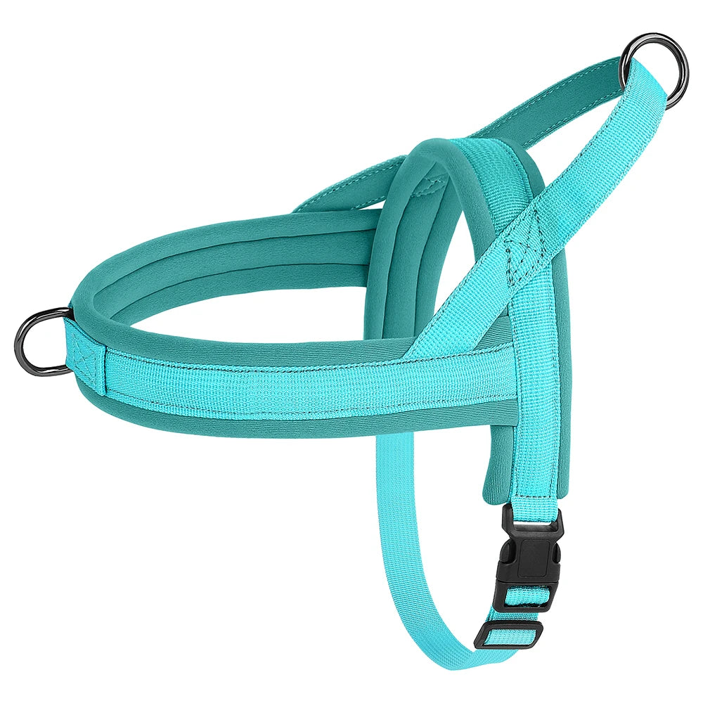 Nylon Padded Dog Harness Vest – Adjustable No Pull Soft Pet Harness for Small & Medium Dogs (French Bulldog, Chihuahua, Puppy, Cat Vest)