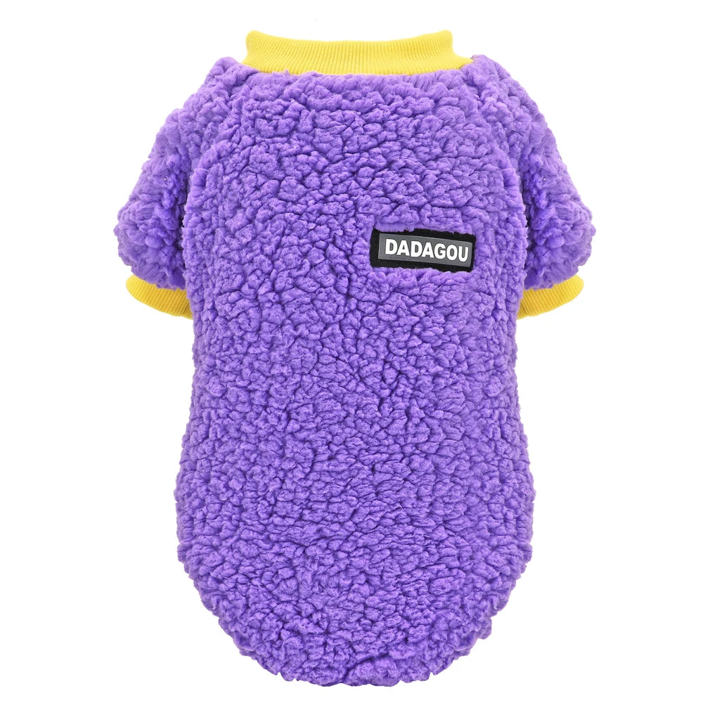 Winter Fleece Dog Jacket – Warm Teddy Coat for Small & Medium Pets