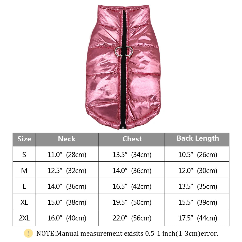 Waterproof Winter Dog Jacket – Quilted Puffer Vest for Small & Medium Dogs (Chihuahua, French Bulldog, Pug)