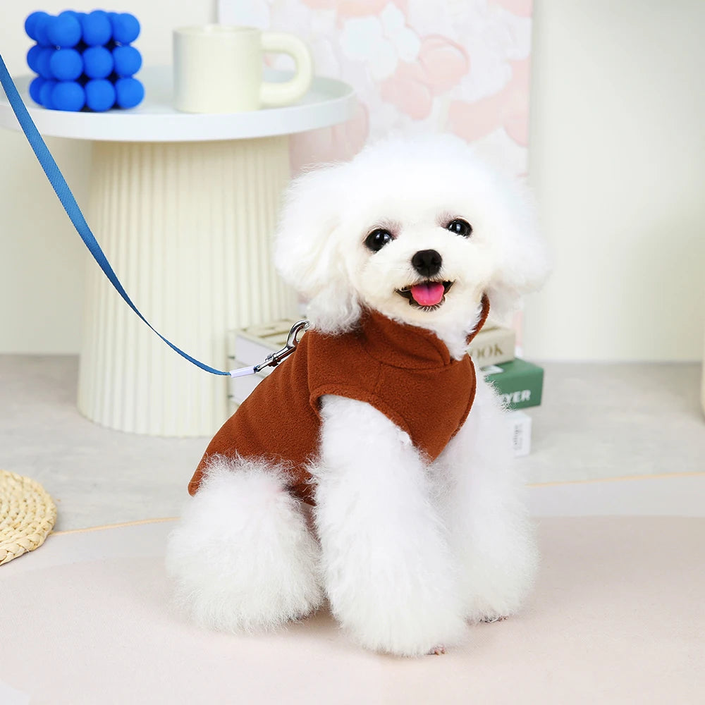 Soft Fleece Dog Jacket – Warm Winter Coat for Small & Medium Dogs
