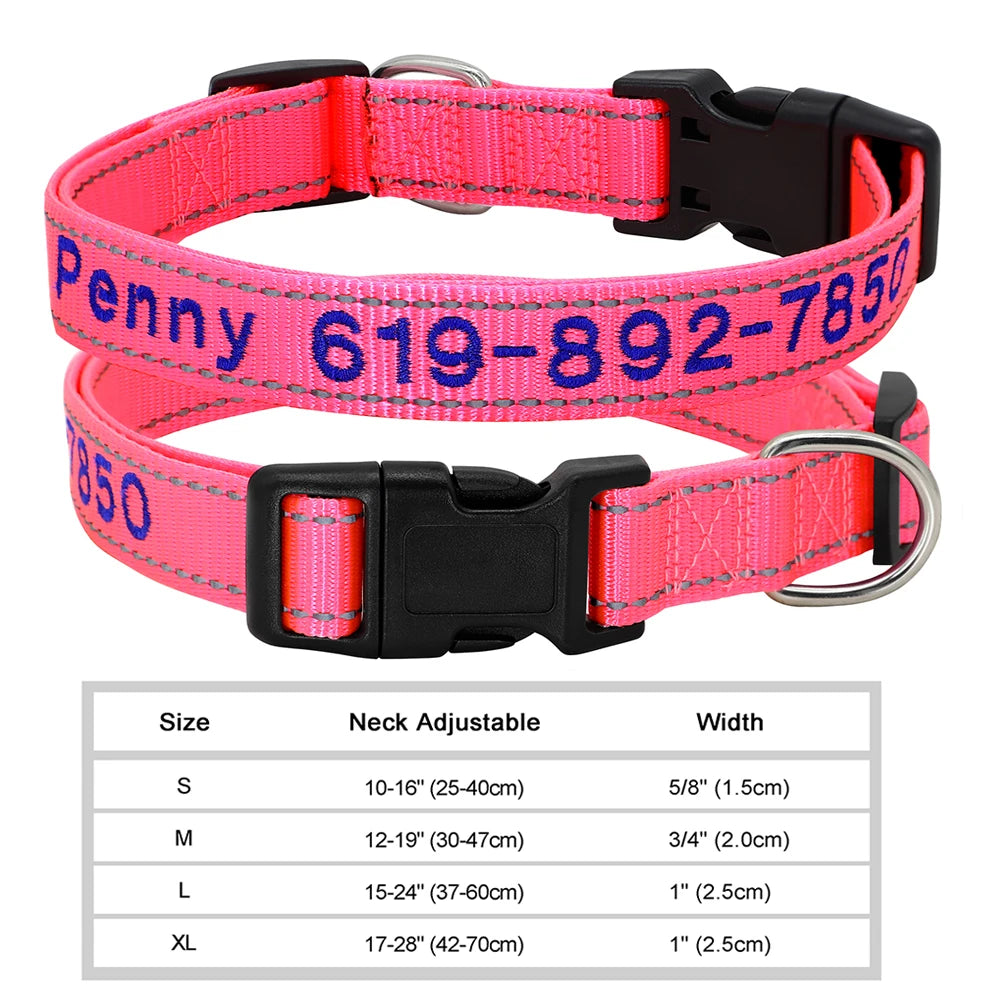 ✨ Personalized Dog Collar with Embroidered Name & Phone Number – Keep Your Pup Safe in Style!