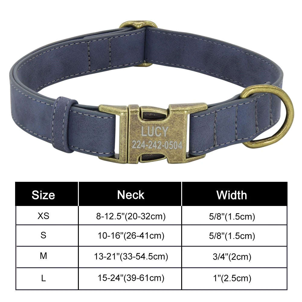 Custom Dog Collar – Personalized ID Tag Collar for Small, Medium, and Large Dogs