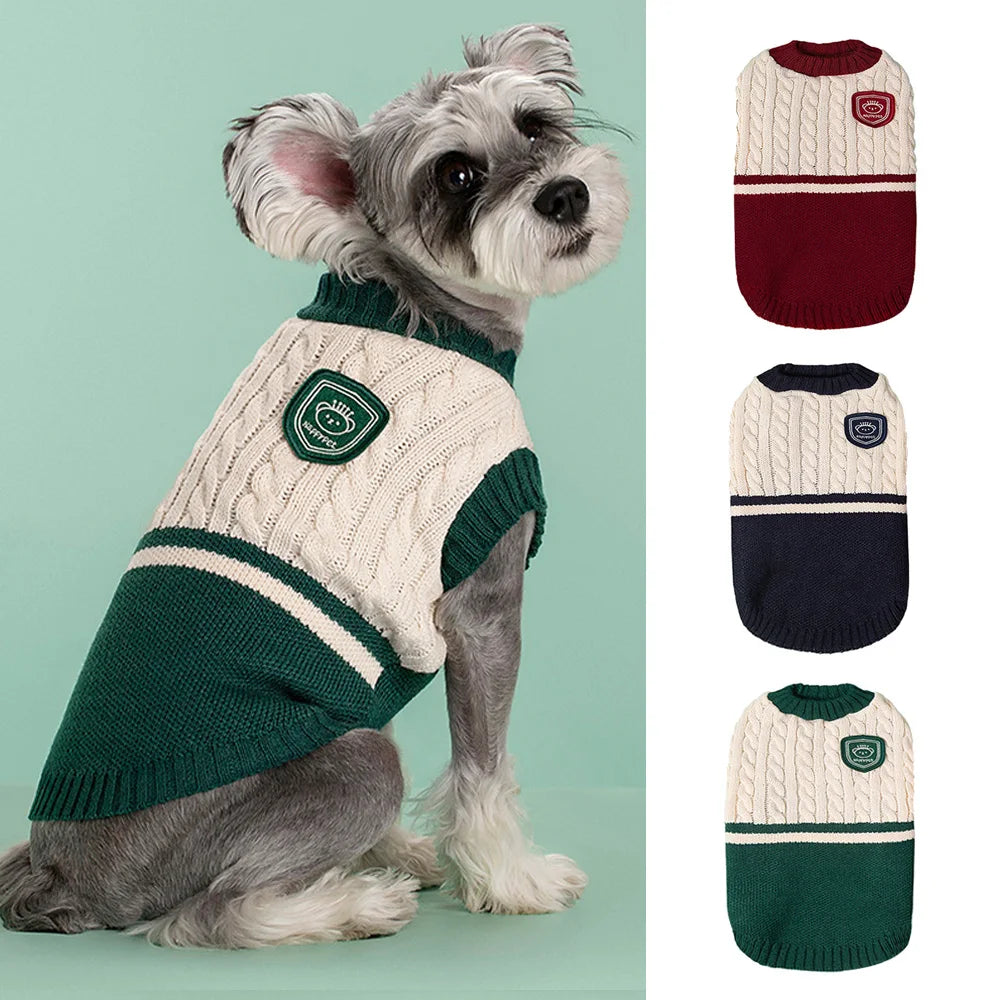 Fashion Puppy Sweater – Classic Warm Knit for Dogs & Cats