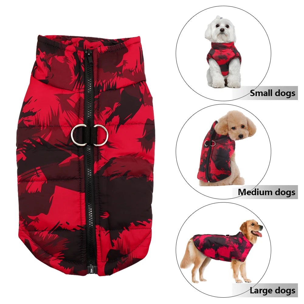 Waterproof Dog Coat with Hood – Warm Winter Jacket for Small, Medium & Large Dogs