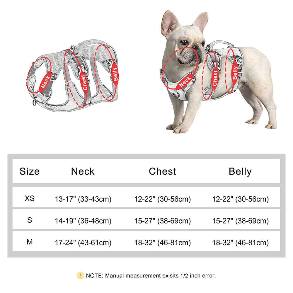 Reflective Big Dog Harness Nylon Durable Pet Vest With Handle Adjustable for Small Medium Large Dogs Bulldog Walking Training