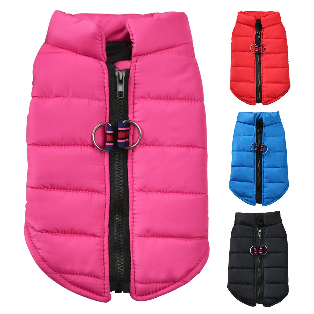 Warm Cotton Dog Vest – Winter Jacket for Small & Medium Dogs
