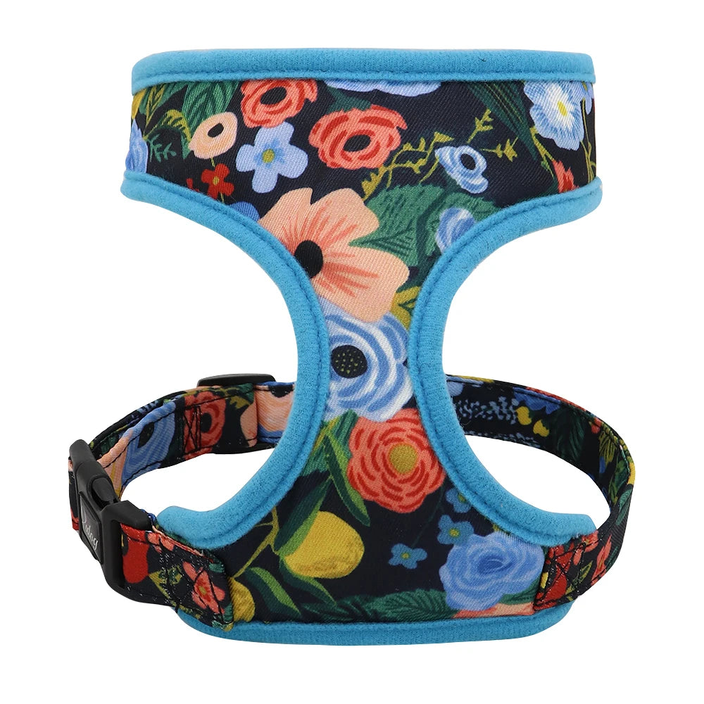 Cute Printed Dog Harness – Adjustable Nylon Vest for Small & Medium Dogs & Cats (Chihuahua, French Bulldog, Yorkie, Pug, Puppy Training Harness)