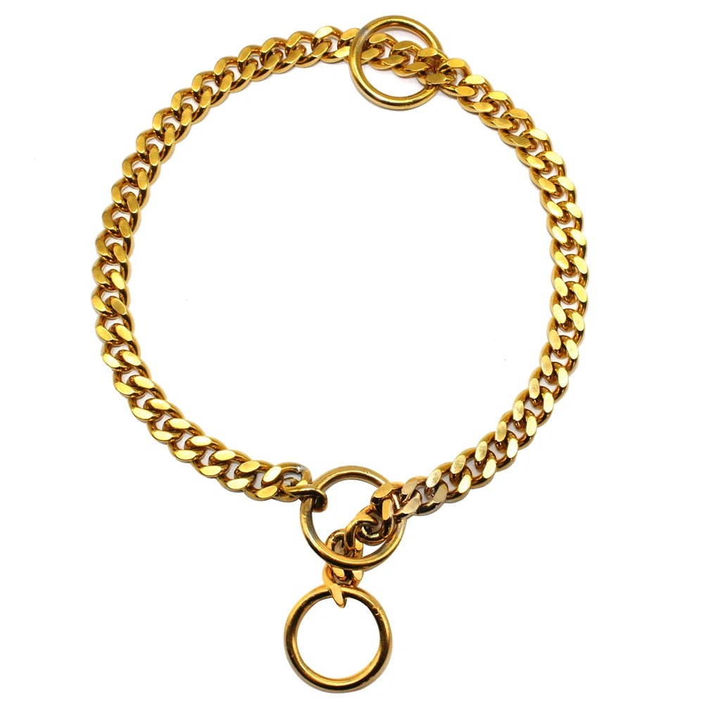 3mm Stainless Steel Dog Choke Chain Collar – Training Choker for Medium & Large Dogs