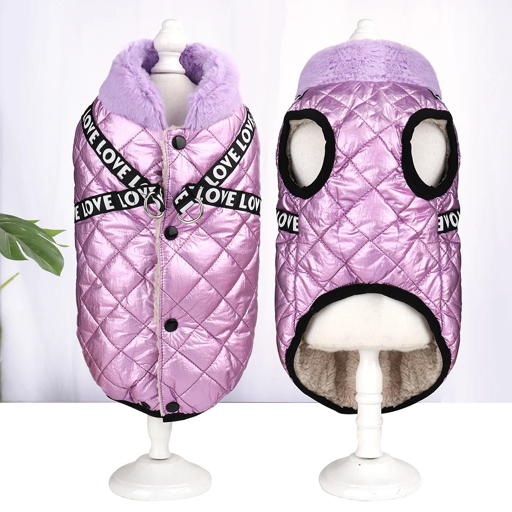 Fashion Dog Clothes Harness For Small Medium Large Dogs French Bulldog Pug Chihuahua Clothes Winter Pet Vest Puppy Coat Jacket