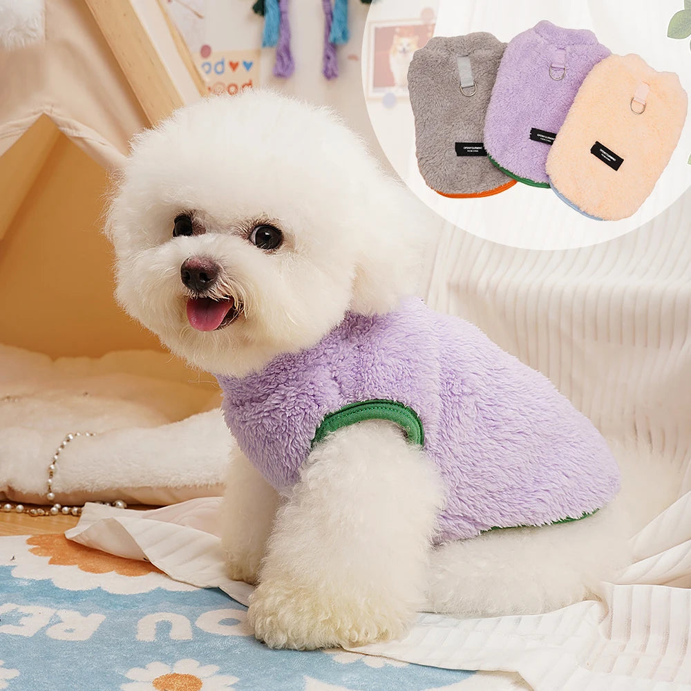 Soft Fur Dog Vest – Cozy Winter Fleece Jacket for Small Dogs