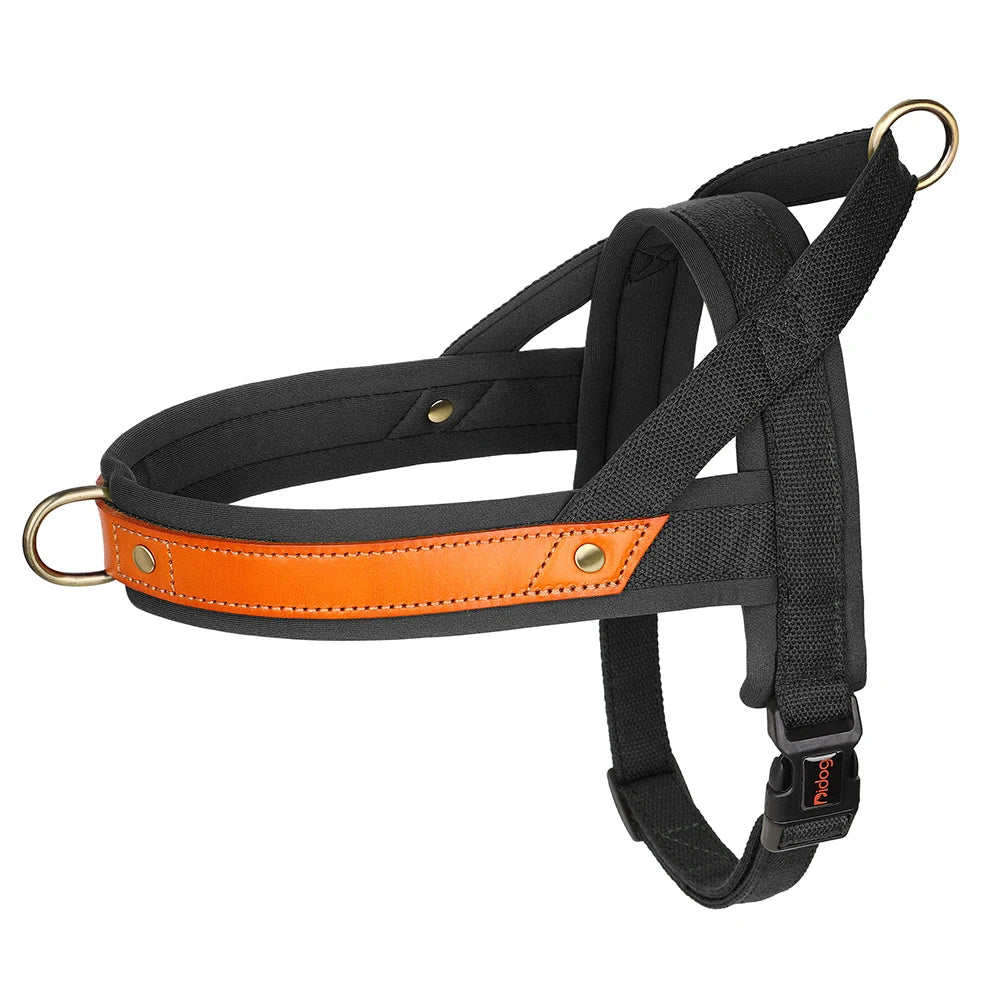Nylon Leather Padded Dog Harness Vest Small Medium French Bulldog No Pull Pet Puppy Harnesses Adjustable Outdoor Vests Perros