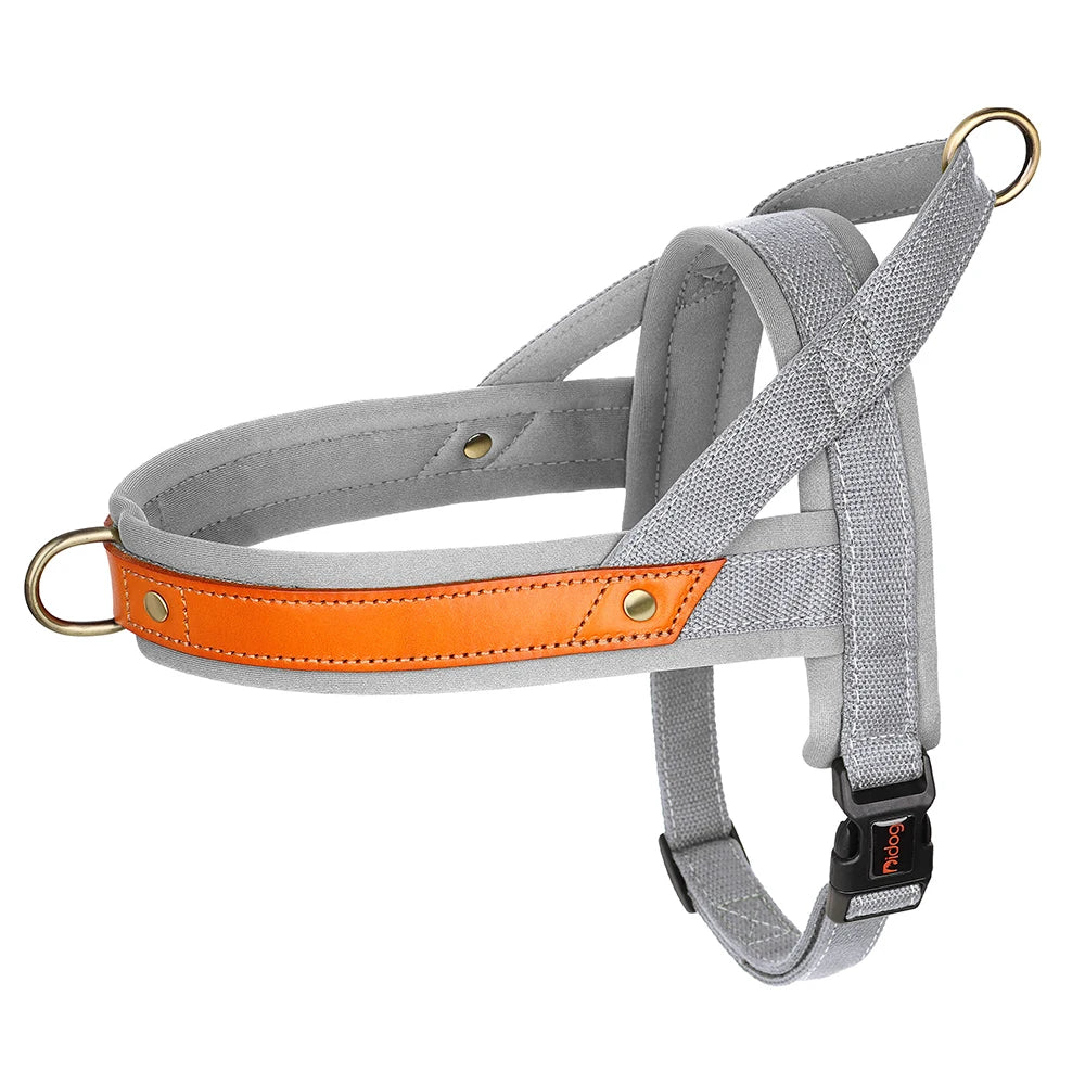 Nylon Leather Padded Dog Harness Vest Small Medium French Bulldog No Pull Pet Puppy Harnesses Adjustable Outdoor Vests Perros