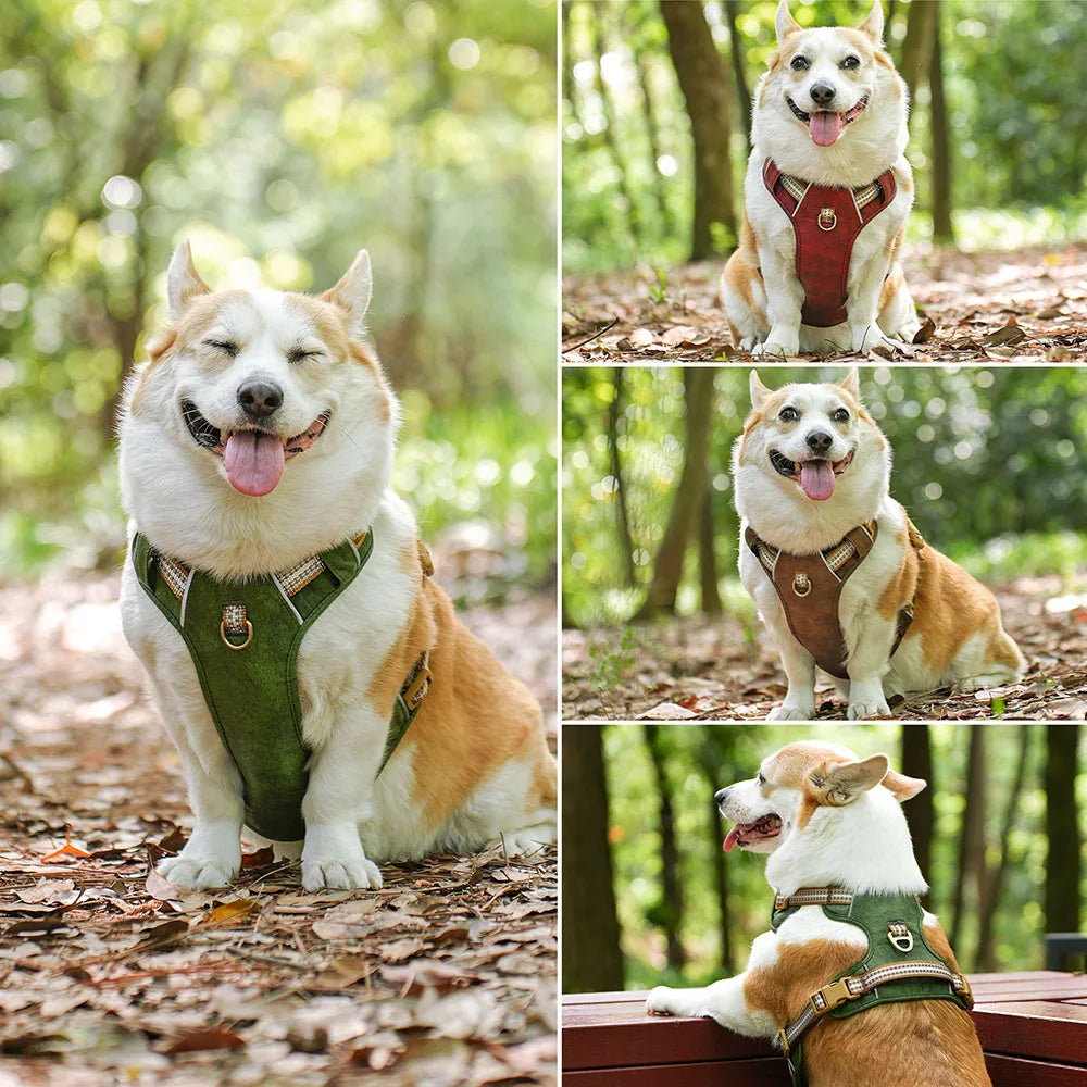 Waterproof Dog Harness – Reflective Nylon Harness Vest for Dogs