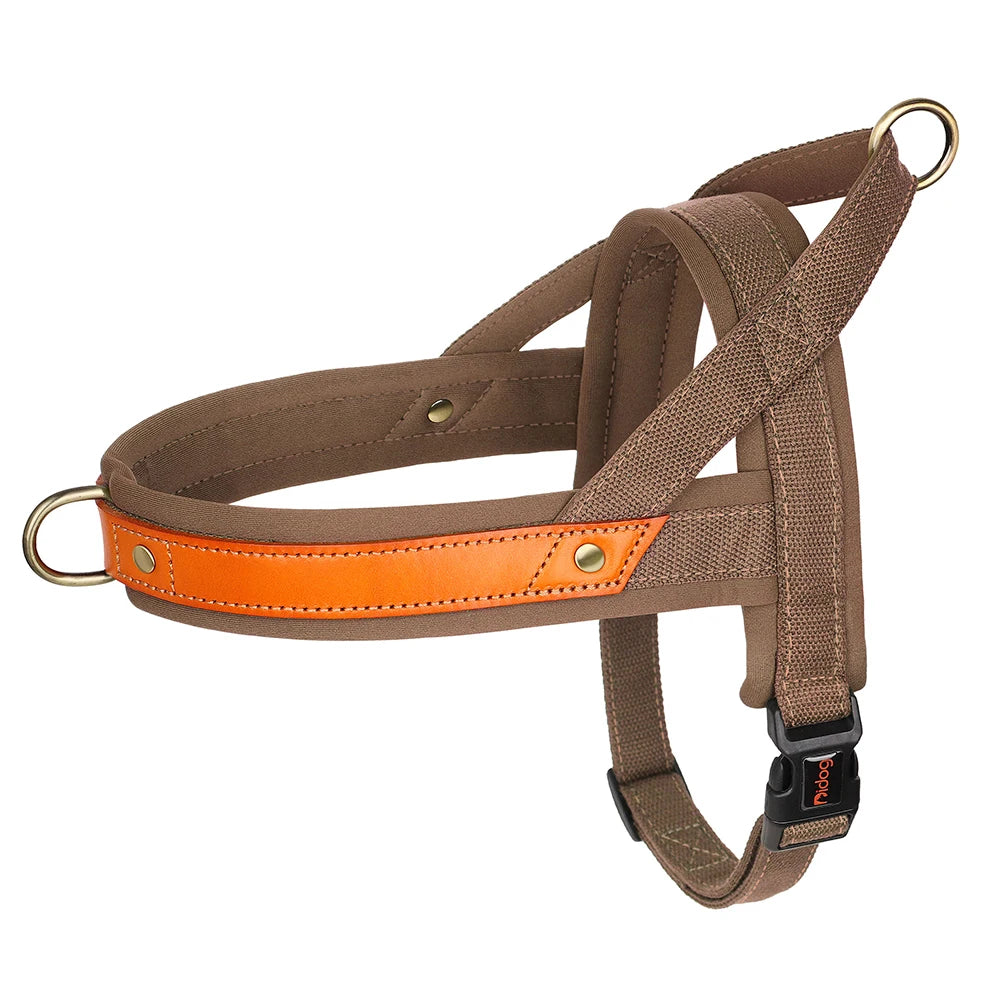 Nylon Leather Padded Dog Harness Vest Small Medium French Bulldog No Pull Pet Puppy Harnesses Adjustable Outdoor Vests Perros