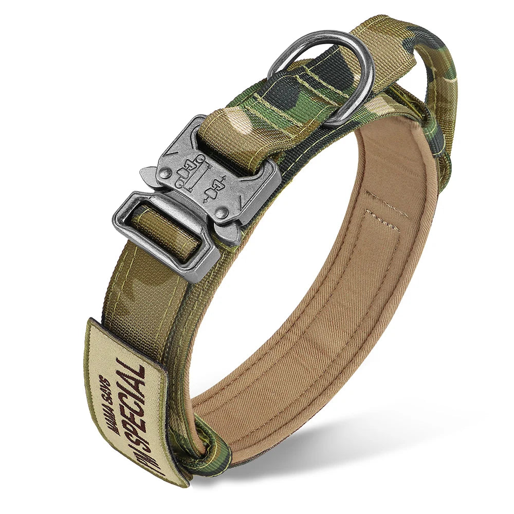 Tactical Dog Collar With Handle Nylon Military Dog Collar Adjustable Pet Training Collars For Medium Large Dogs German Shepherd