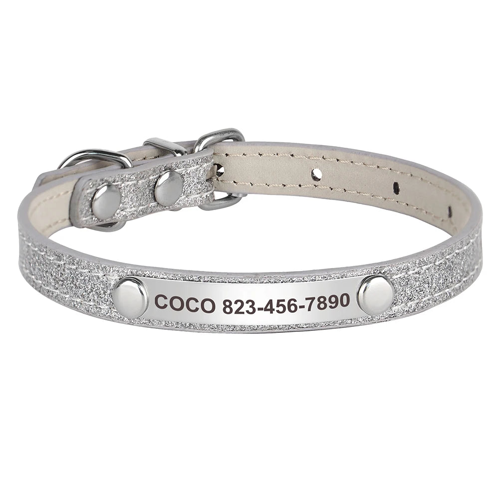 Custom Cat Collar with Engraved ID Tag & Bell – Personalized Safety Collar for Cats & Small Dogs