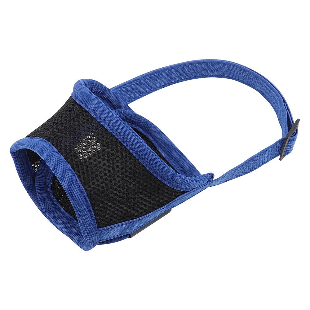 Adjustable Nylon Mesh Dog Muzzle – Soft Breathable Anti-Bark & Chew Training Muzzle for Small, Medium & Large Dogs