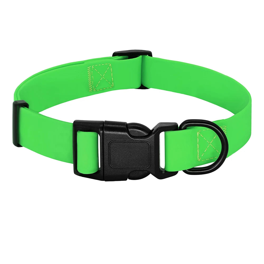 PVC Pet Dog Collar Waterproof Dog Cat Collar Anti-Dirty Easy to Clean Collars For Small Medium Large Dogs