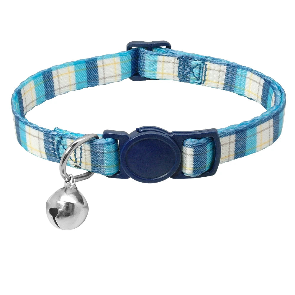 Cute Fruit Print Cat Collar with Bell – Adjustable Quick Release Safety Collar for Cats & Kittens