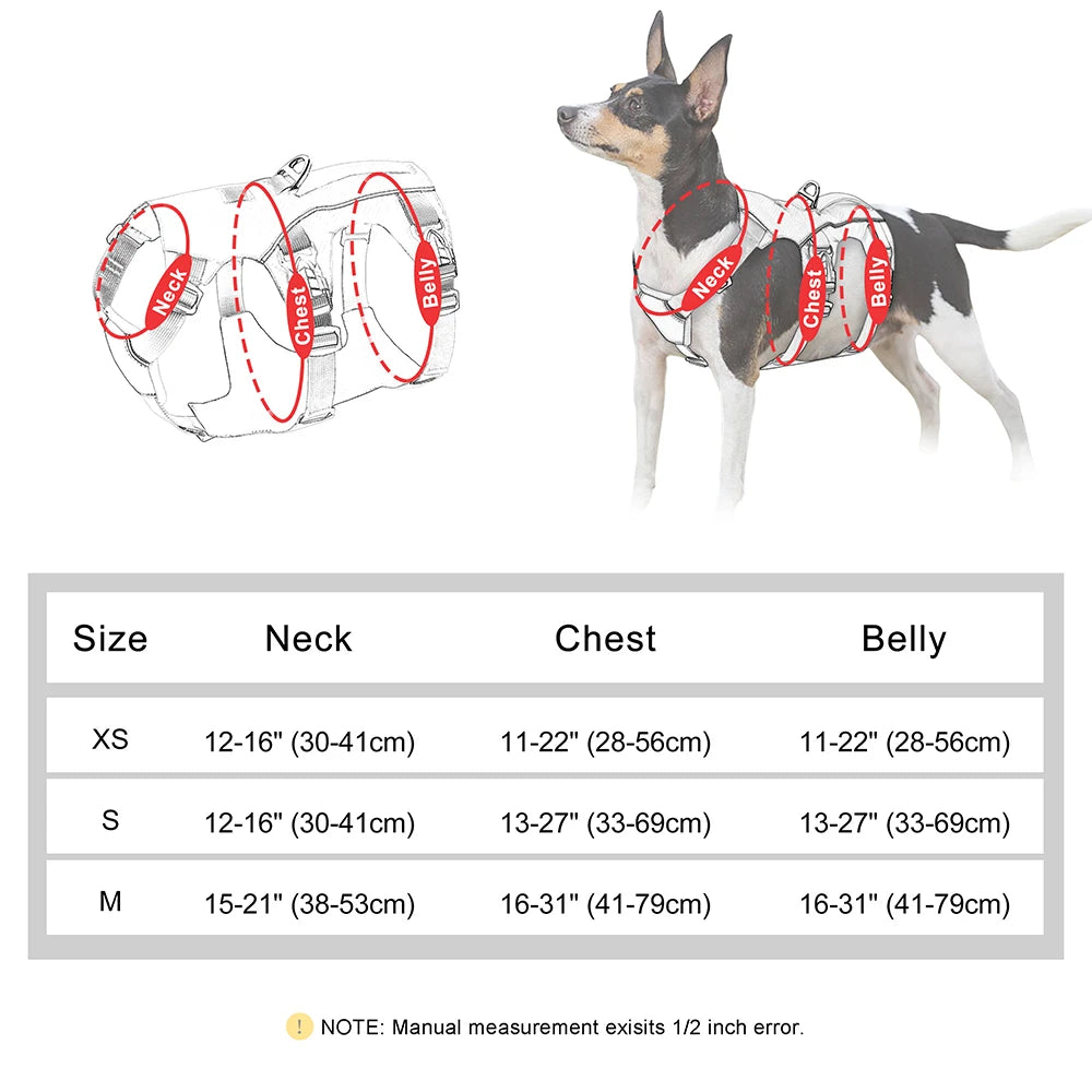 No Pull Dog Harness Reflective Waterproof Pet Harness Vest With Handle for Small Medium Large Dogs Walking Training Chest Straps
