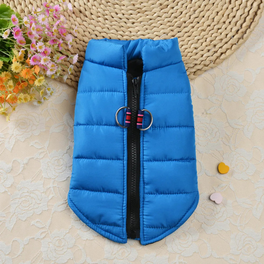 Warm Cotton Dog Vest – Winter Jacket for Small & Medium Dogs