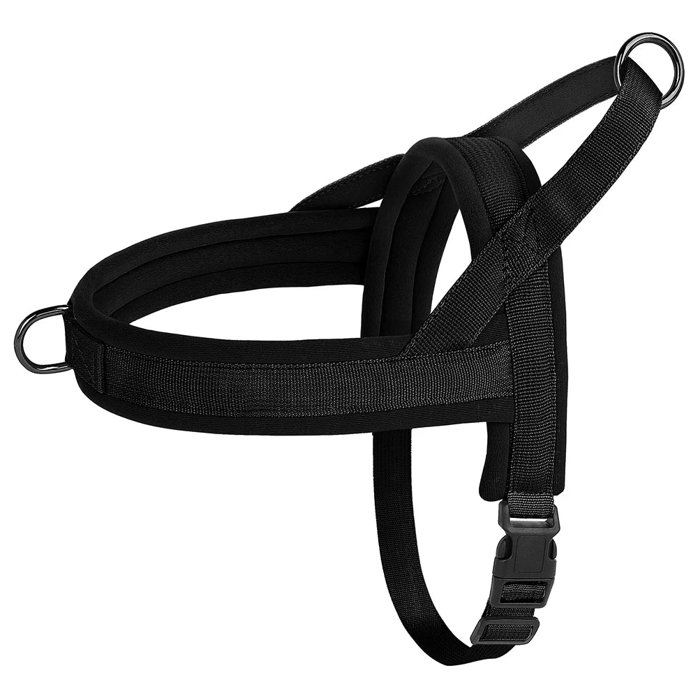 Nylon Padded Dog Harness Vest – Adjustable No Pull Soft Pet Harness for Small & Medium Dogs (French Bulldog, Chihuahua, Puppy, Cat Vest)