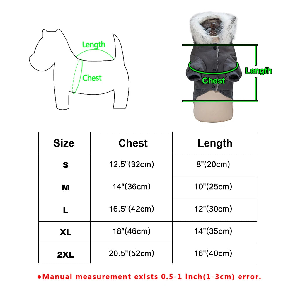 Winter Warm Dog Coat – Soft Hooded Jacket for Small & Medium Dogs
