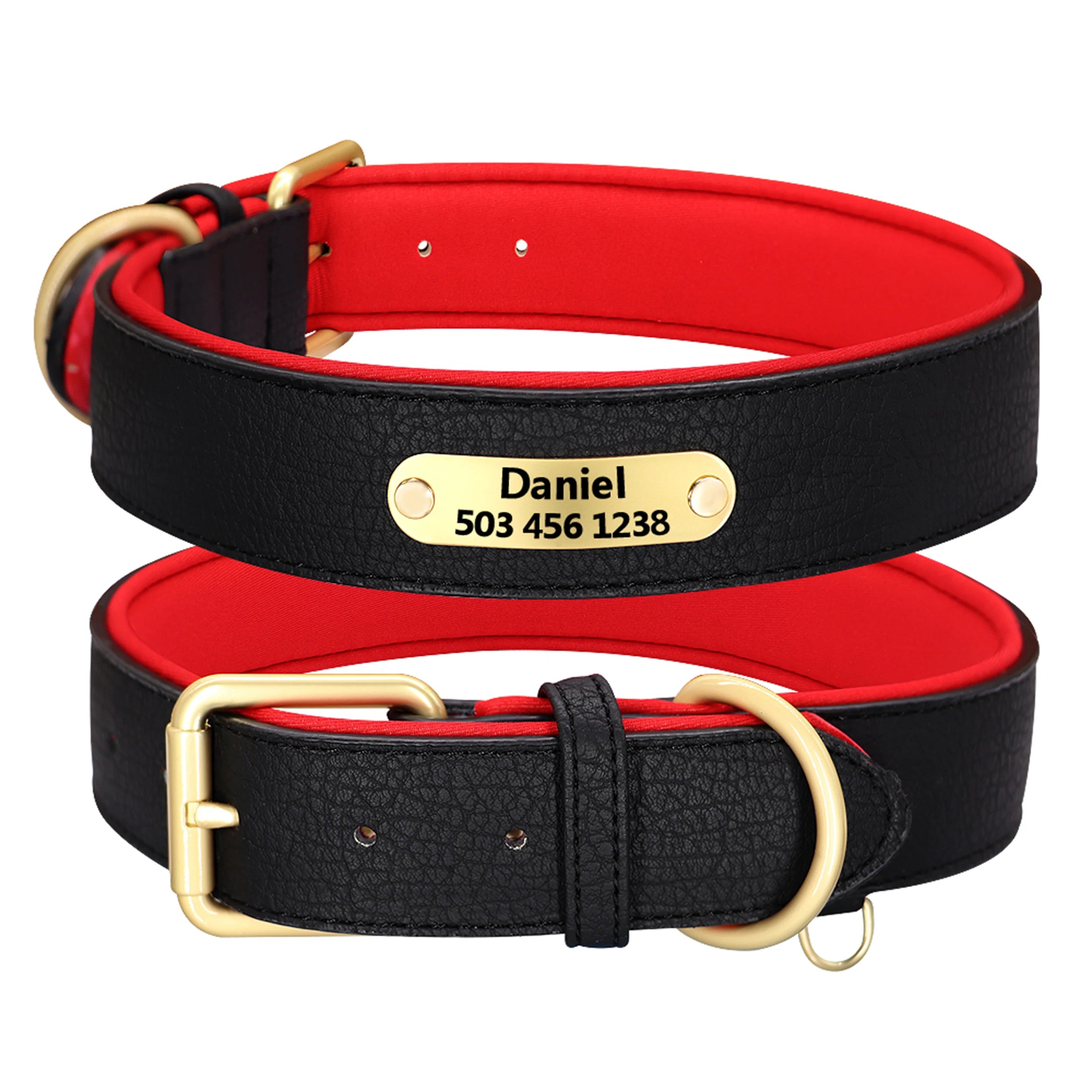 Custom Dog Collar – Personalized ID Tag Collar for Small, Medium, and Large Dogs