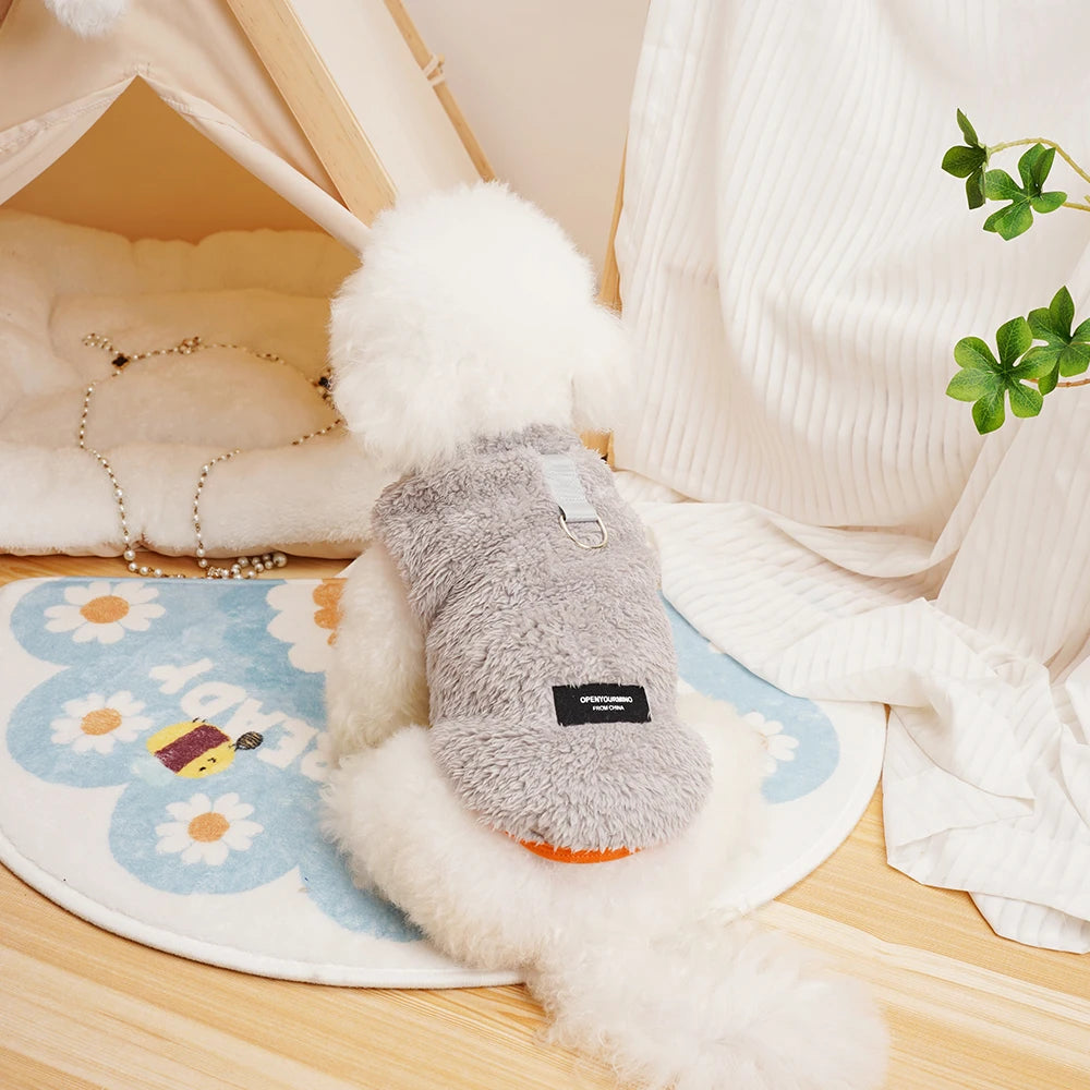 Soft Fur Dog Vest – Cozy Winter Fleece Jacket for Small Dogs