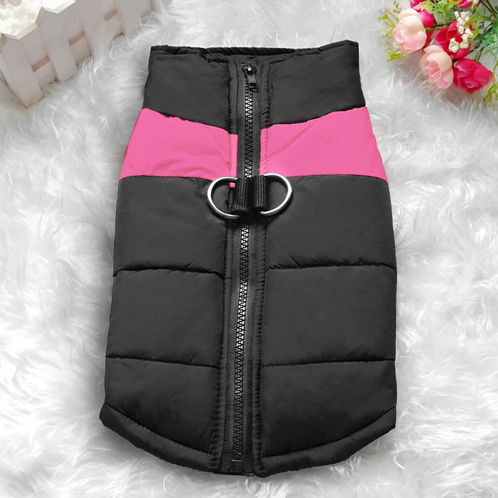 XL–7XL Warm Dog Winter Vest – Waterproof Puffer Coat for Large Breeds