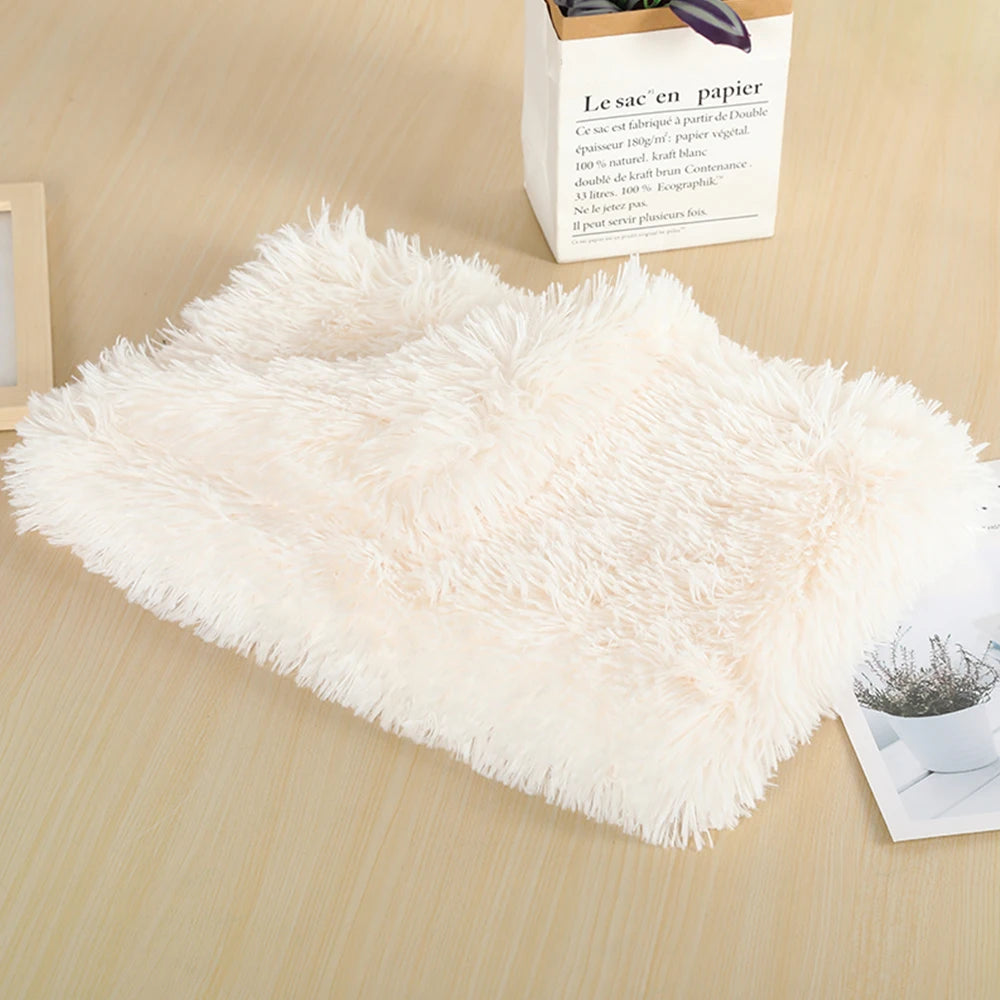 Soft Fur Dog Mat Blanket – Fluffy Long Plush Pet Bed for Dogs & Cats