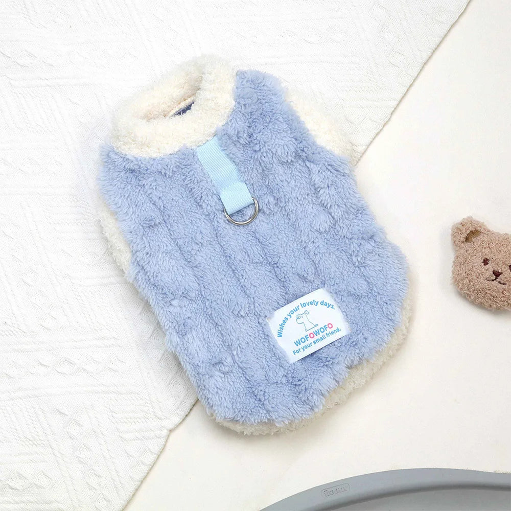 Cute Puppy Fleece Sweater – Warm Winter Vest for Small Dogs & Cats