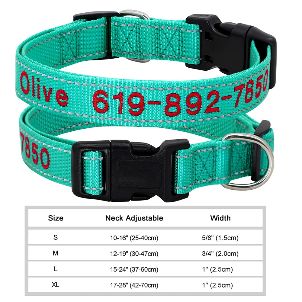 ✨ Personalized Dog Collar with Embroidered Name & Phone Number – Keep Your Pup Safe in Style!