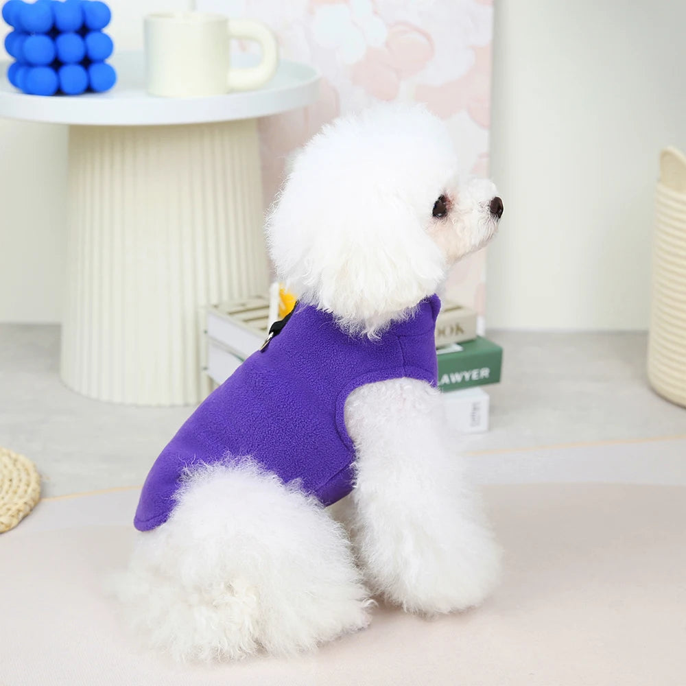 Soft Fleece Dog Jacket – Warm Winter Coat for Small & Medium Dogs