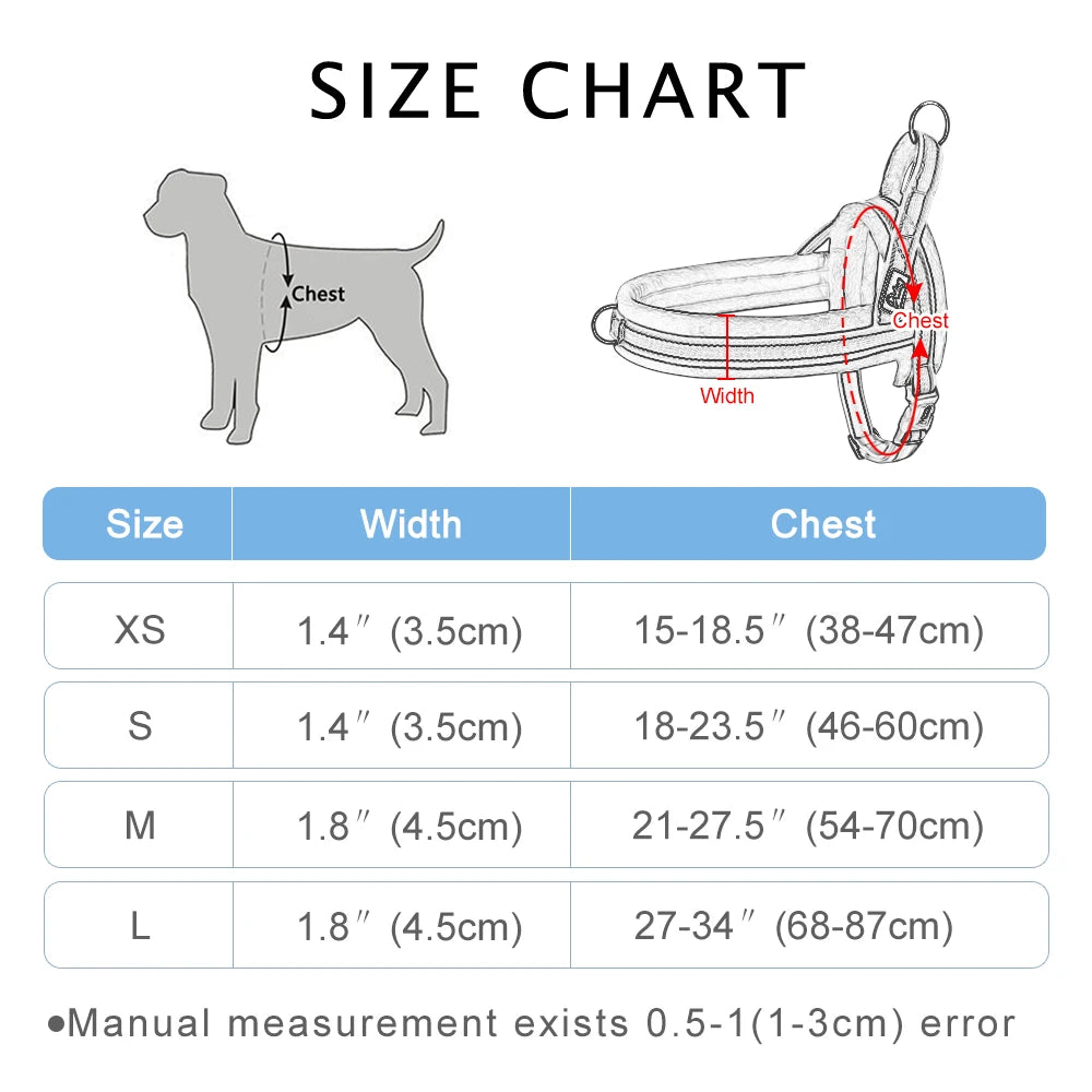 No-Pull Reflective Dog Harness – Adjustable Soft Padded Vest for Small, Medium & Large Dogs