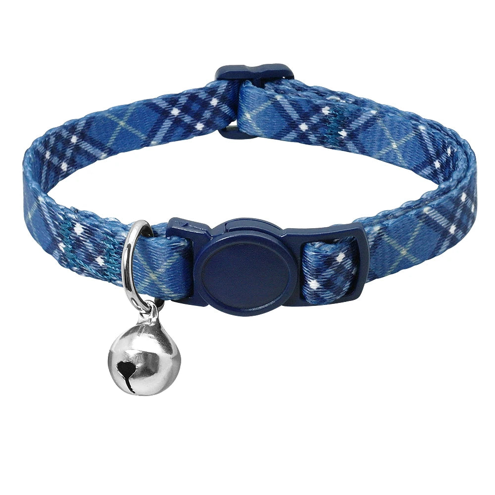 Cute Fruit Print Cat Collar with Bell – Adjustable Quick Release Safety Collar for Cats & Kittens