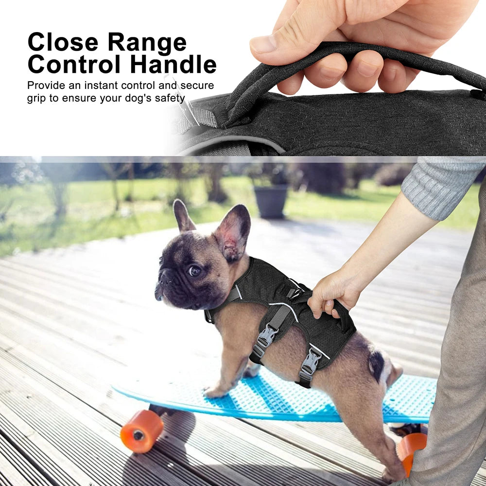 Reflective Big Dog Harness Nylon Durable Pet Vest With Handle Adjustable for Small Medium Large Dogs Bulldog Walking Training