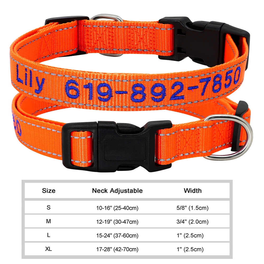 ✨ Personalized Dog Collar with Embroidered Name & Phone Number – Keep Your Pup Safe in Style!
