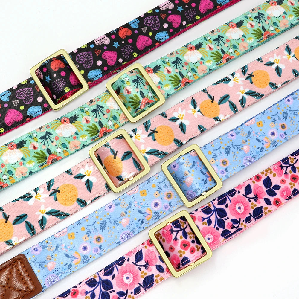 Personalized Dog Collar – Engraved Nylon &amp; PU Leather with Custom ID Tag