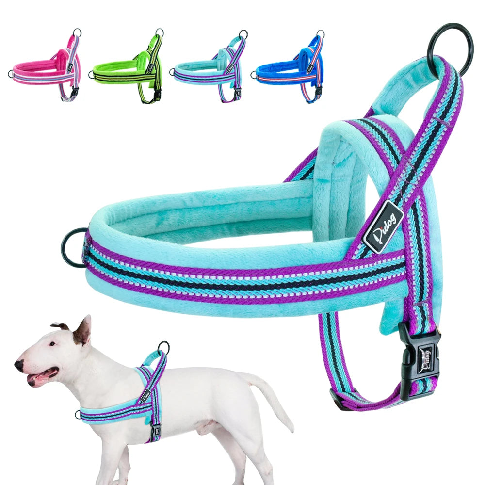 No-Pull Reflective Dog Harness – Adjustable Soft Padded Vest for Small, Medium & Large Dogs
