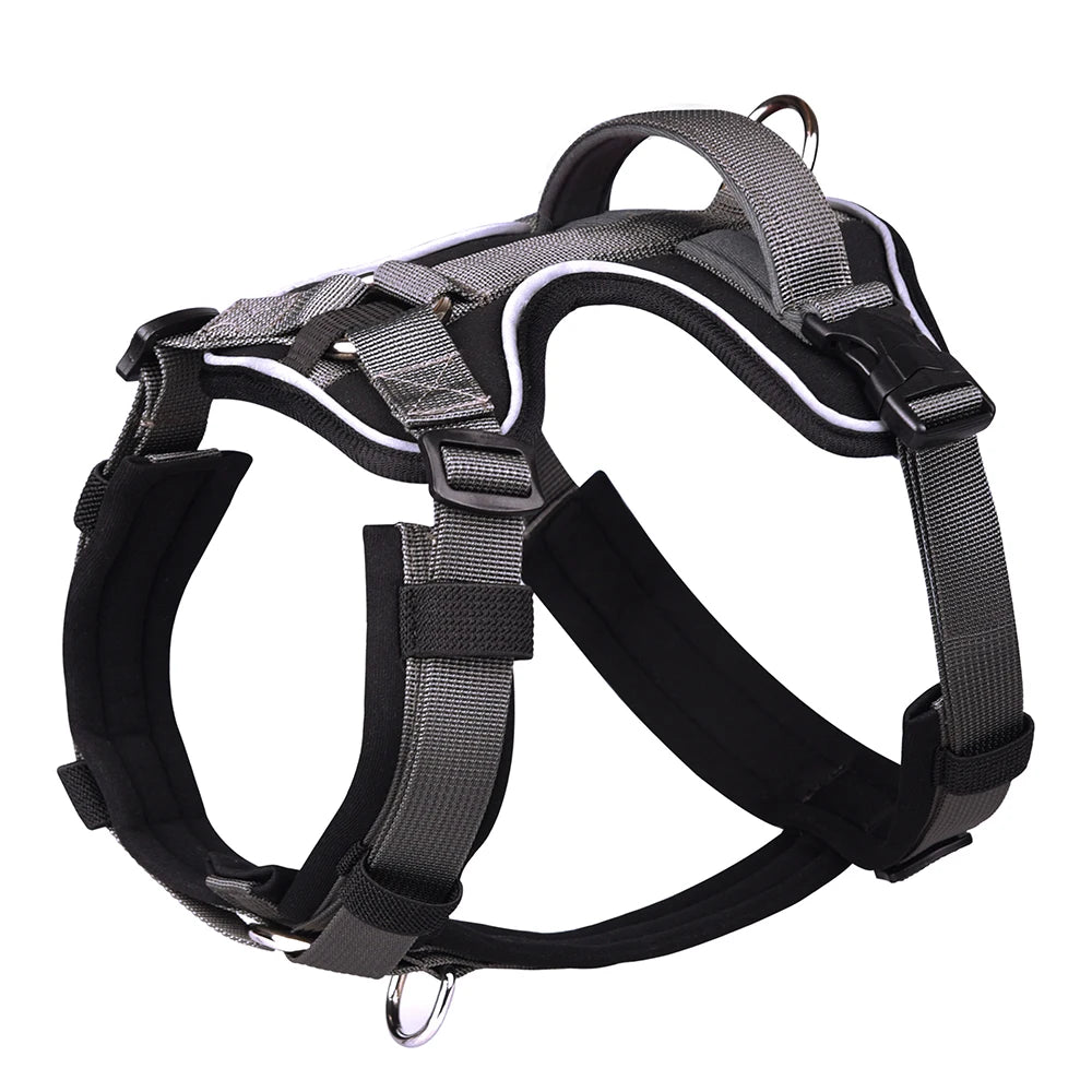 Adjustable Dog Harness Vest Mesh Nylon Pet Vest No Pull Reflective Harness for Small Medium Large Dogs With Handle Pitbull Pug