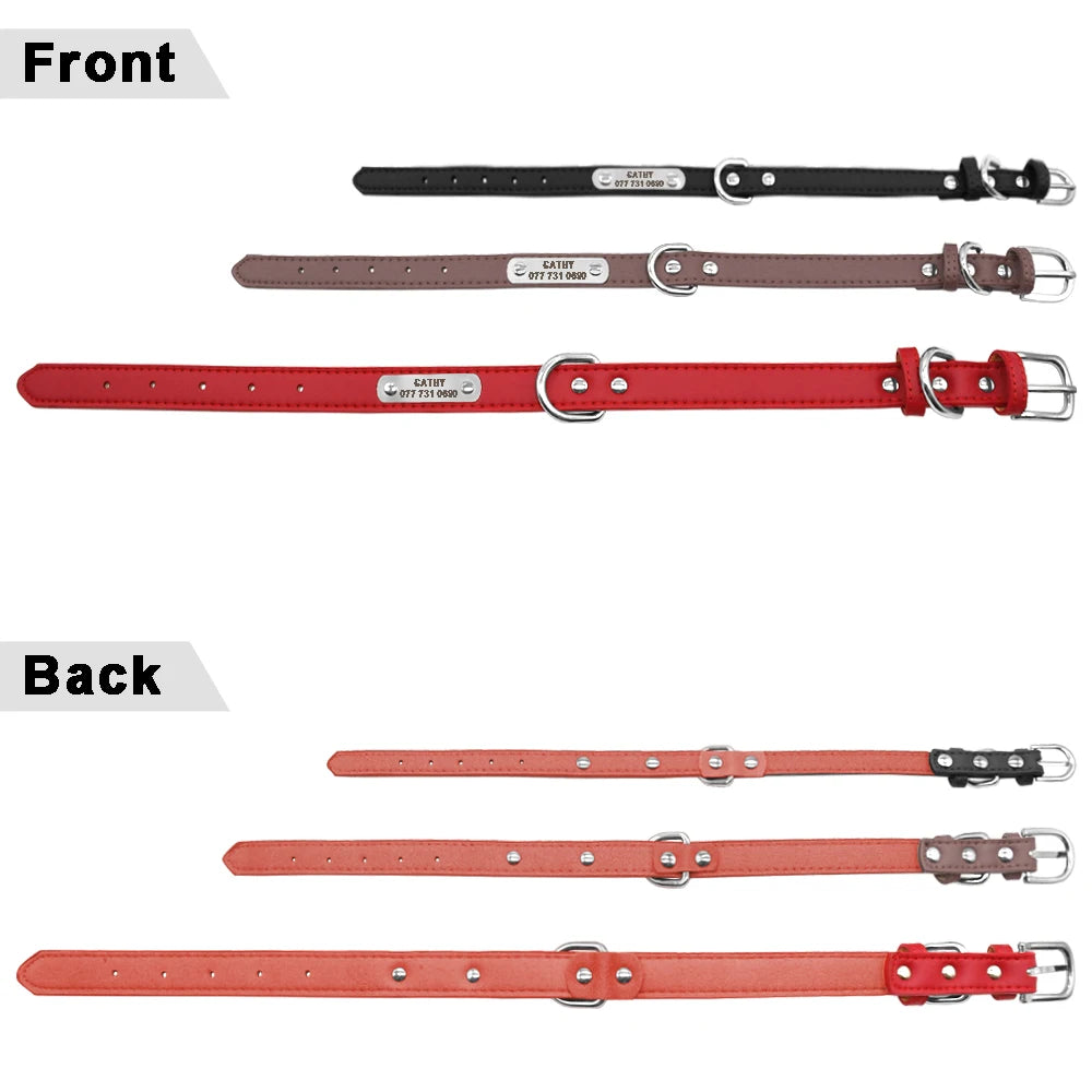 Custom Dog Collar – Personalized ID Tag Collar for Small, Medium, and Large Dogs