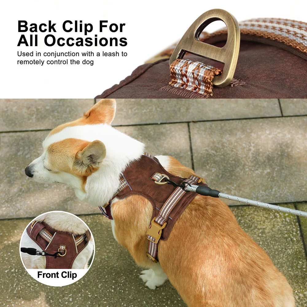 Waterproof Dog Harness – Reflective Nylon Harness Vest for Dogs