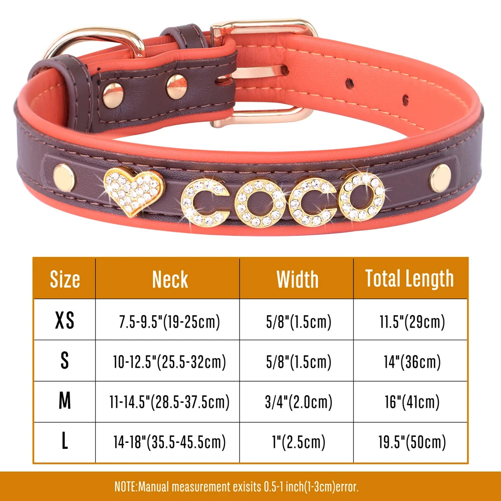 ✨ Personalized Bling Rhinestone Dog Collar – For Small Dogs & Cats ✨