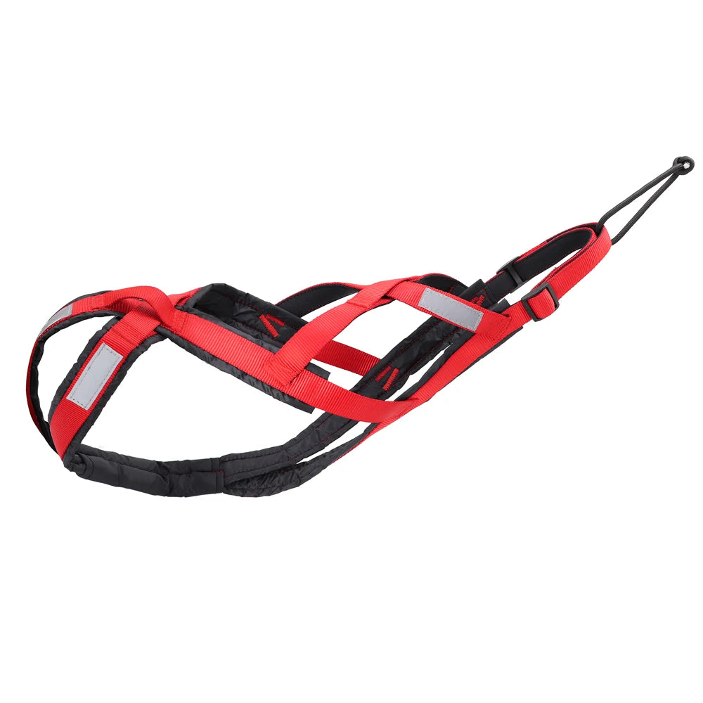 Dog Sledding Harness Reflective Pet Sledding Skijoring Harness Waterproof Big Large Dogs Weight Pulling Vest For Pet Training