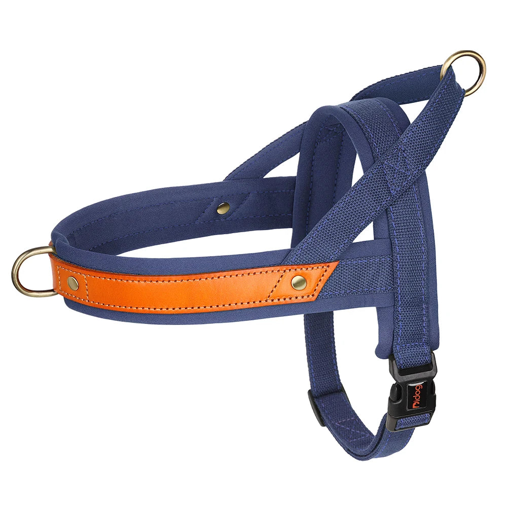 Nylon Leather Padded Dog Harness Vest Small Medium French Bulldog No Pull Pet Puppy Harnesses Adjustable Outdoor Vests Perros